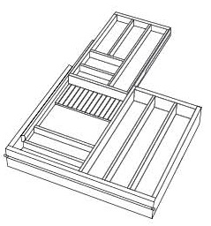 2-Tier Cutlery Combo Drawer