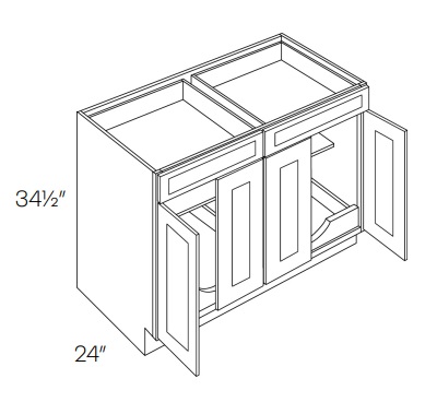 Four  Door with Drawer(s) Base with 2 POS