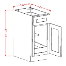 Single Door Single Rollout Shelf Base
