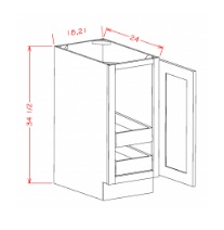 Full Height Single Door Double Rollout Shelf Bases