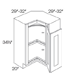 Easy Reach (with Lazy Susan) Corner Base Cabinet