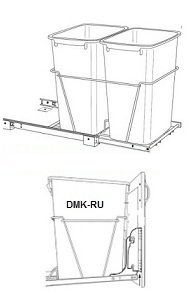 Double Trash Can Pull-Out (Metal Framing)