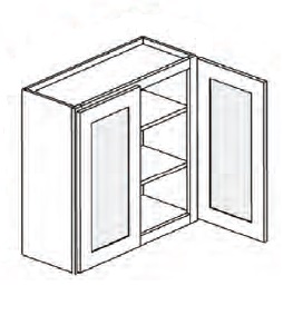 Cabinet with Glass Doors (Double Door)