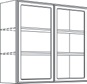 Mullion Door Finished Interior Wall Cabinet