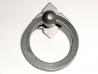  M637 Large Smooth Ring Pull w/backplate in Pewter 