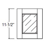 Glass Door - 12''H