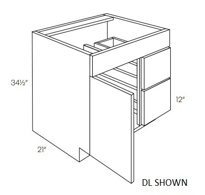 Single Door and Double Drawer Sink Base Vanity