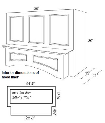 Wood Hood - 3 Panel Arched