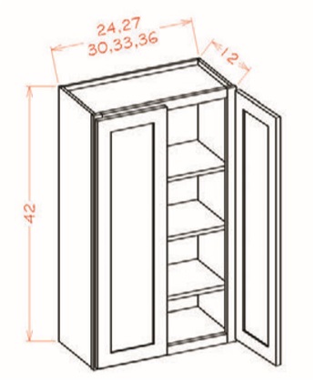 42'' High Double Door