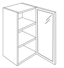 Single Door Aluminum Frame Glass Door Cab/Vertical