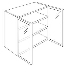 Double Door Aluminum Frame Glass Door Cab/Vertical