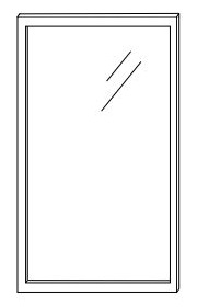 Aluminum Frame Glass Door / Vertical