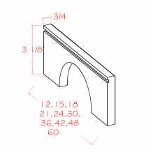 Toe Kick Arched Apron Moulding