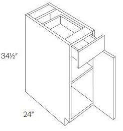 Single Door with Drawer Base
