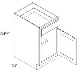 Single Door with Drawer Base