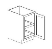 Full Height Single Door Double Rollout Shelf Base