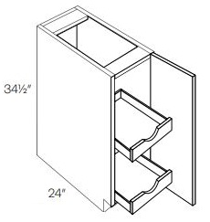 Single Full Height Door Base with 2 POS