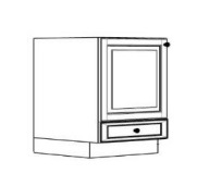 Single Door Base with One Toe Drawer