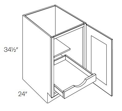 Single Full Height Door Base with 1 POS