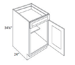 Single Door with Drawer Base