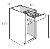 Single Door Base w/ 2-Tier Cutlery Drawer