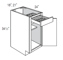 Single Door Base w/ 2-Tier Cutlery Drawer
