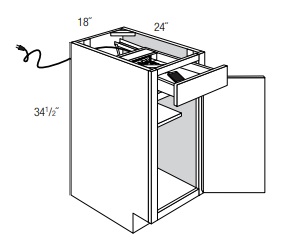 Single Door Base w/ Charging Drawer