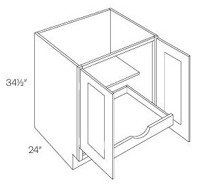Double Full Height Door Base with 1 POS