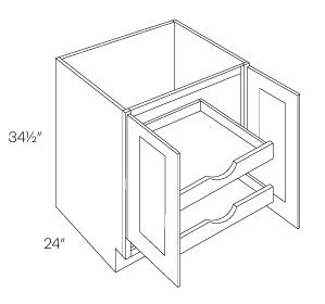 Double Full Height Door Base with 2 POS