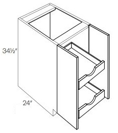 Double Full Height Door Base with 2 POS