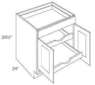 Double Door with Drawer(s) Base with 2 POS