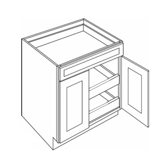 Double Door Double Rollout Shelf Base