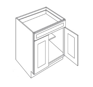 Double Door with Drawers Base