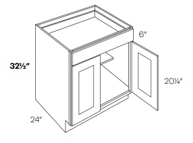 ADA Double Door with Drawer(s) Base