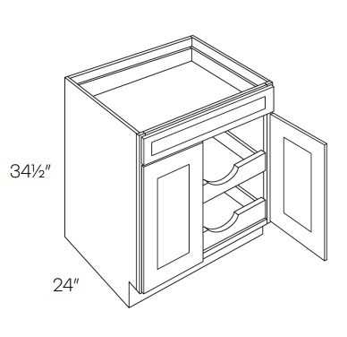 Double Door with Drawer(s) Base with 2 POS