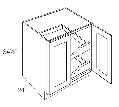 Double Full Height Door Base with 2 POS