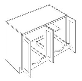 Four Full Height Door Base with 2 POS