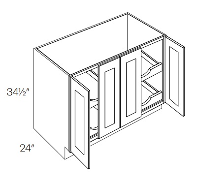 Four Full Height Door Base with 4 POS