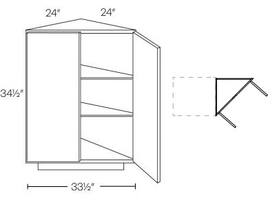 Base End Straight Cabinet