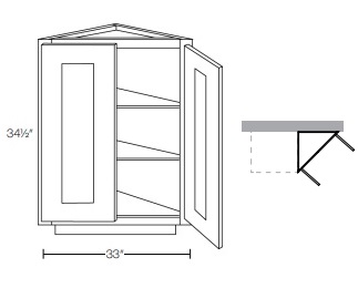Base End Straight Cabinet