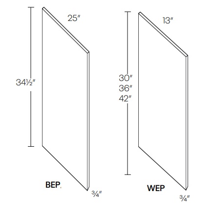 Wall/Base End Panels