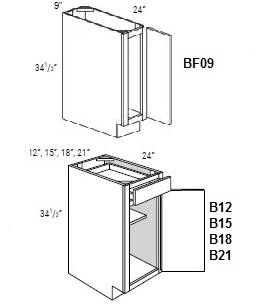 Single Door Base Cabinet