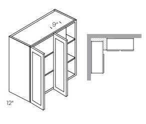 Double Door Wall Blind Corner