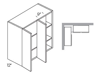 Double Door Wall Blind Corner