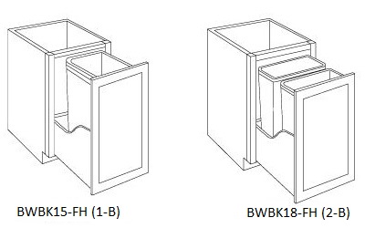 Full Height Waste Basket Base Cabinet