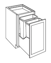 Full Height Waste Basket Cabinet