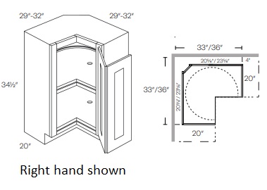 Easy Reach (with Lazy Susan) Corner Base