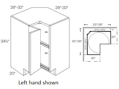 Easy Reach (with Lazy Susan) Corner Base