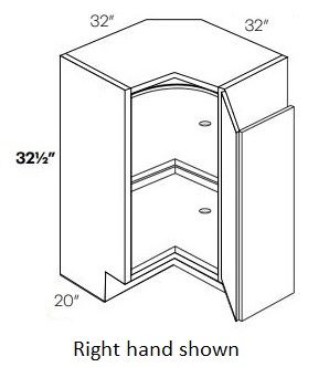ADA Easy Reach (w/ Lazy Susan) Corner Base Cabinet