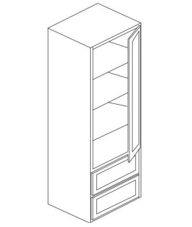 Pantry Cabinet Single Door W/ Drawers
